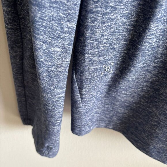 Lululemon Mens Surge Warm Crew Neck Long Sleeve Shirt Blue Black Size Large - Picture 6 of 8